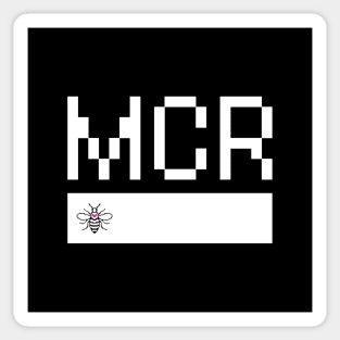 White Love MCR Manchester Worker Bee Digital Pixel Sticker